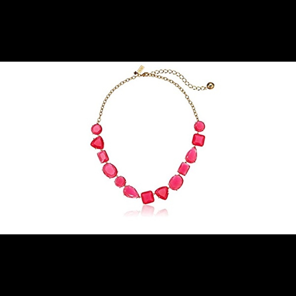 NWT KATE SPADE PINK AND GOLD VEGAS JEWELS NECKLACE!!